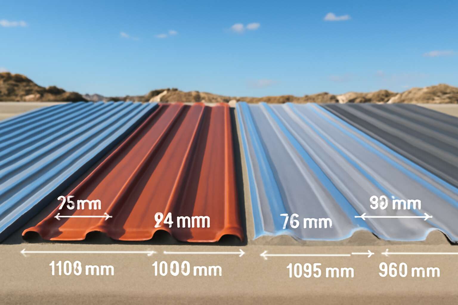 roof sheets standard sizes