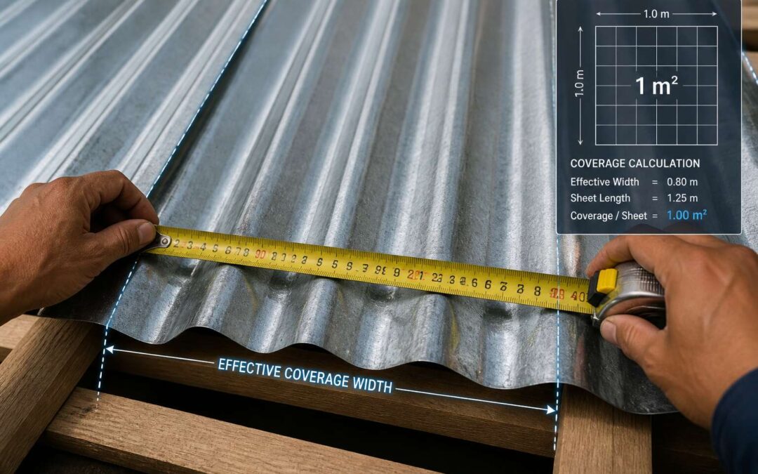 Calculate how many roof sheets per square meter you need.